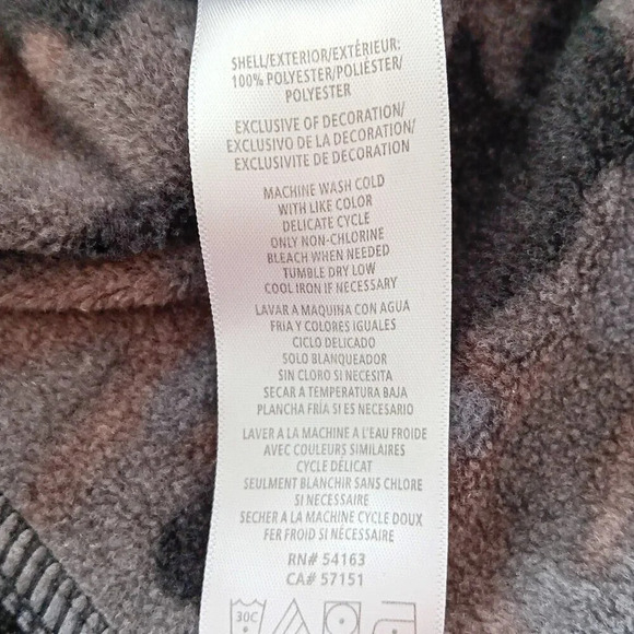 Bass Outdoor Womens XL Highline‎ Trail Fleece Pullover Top Half-Zip Camo - Picture 6 of 6